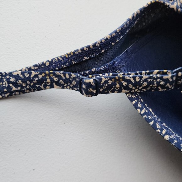 NipTuck Joanne Foil Twist Front Tummy Control One Piece Swimsuit Navy Blue - Picture 11 of 13